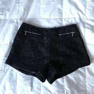 Boucle Black Shorts